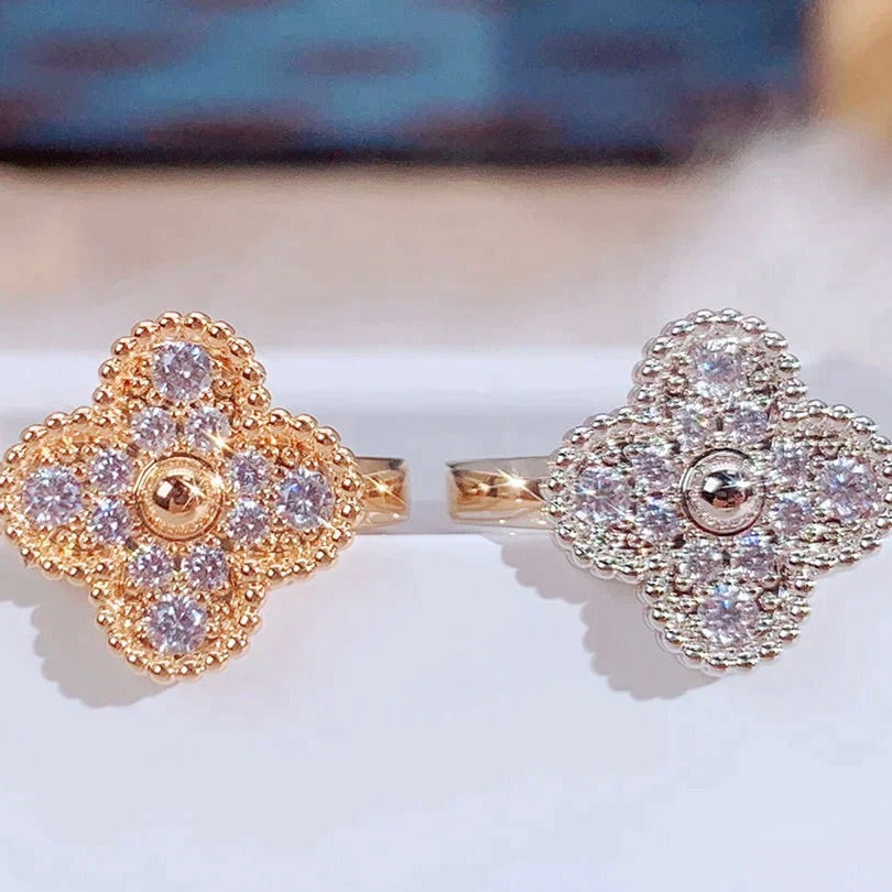 [⭐Miroze]クローバー ダイヤモンド リング
