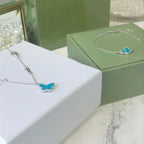 ⭐Miroze BUTTERFLY TURQUOISE BUTTERFLY BRACELET SILVER