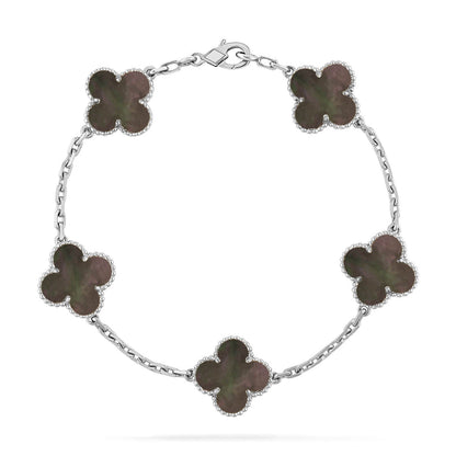 [⭐Miroze] CLOVER 5 MOTIF GRAY MOP BRACELET COLLECTION