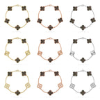 [⭐Miroze ]New CLOVER 5 MOTIF GRAY MOP BRACELET COLLECTION