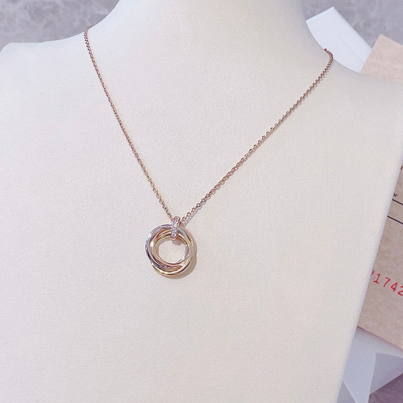 ⭐Miroze TRINITY NECKLACE GOLD  DIAMONDS