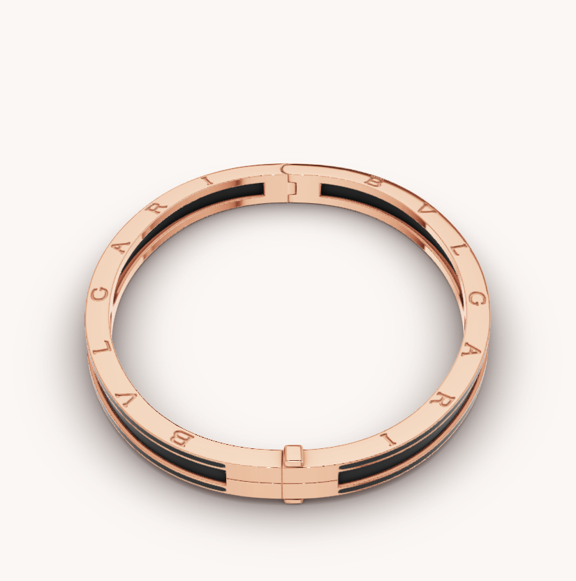 [⭐Veya]ZERO 1 PINK GOLD WITH MATTE BLACK CERAMIC BRACELET