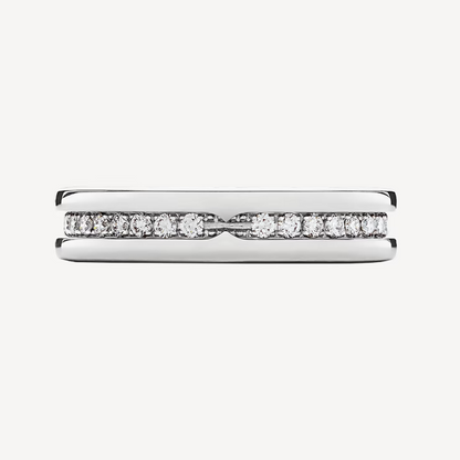 [⭐Miroze]ZERO 1 ONE-BAND PAVED DIAMONDS ON THE SPIRAL RING