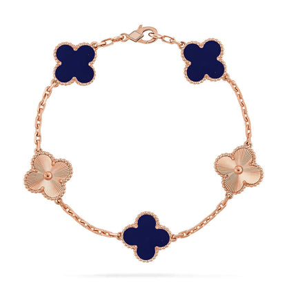 [⭐Miroze]CLOVER 5 MOTIF LAPIS LAZULI BRACELET COLLECTION