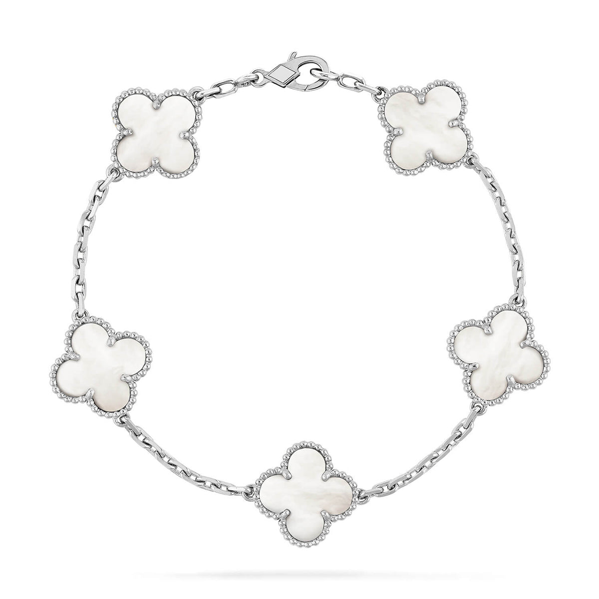 [⭐Miroze ]New CLOVER WHITE PEARL MOP 5 MOTIF BRACELET COLLECTION
