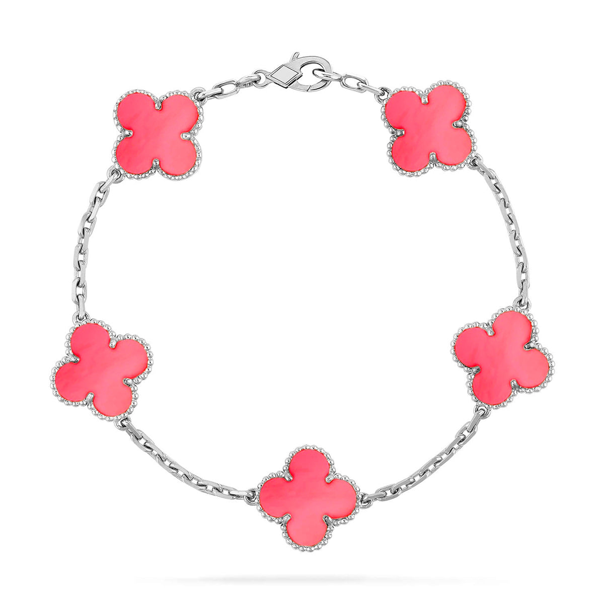 [⭐Miroze] CLOVER 5 MOTIFS  PINK MOP BRACELET COLLECTION