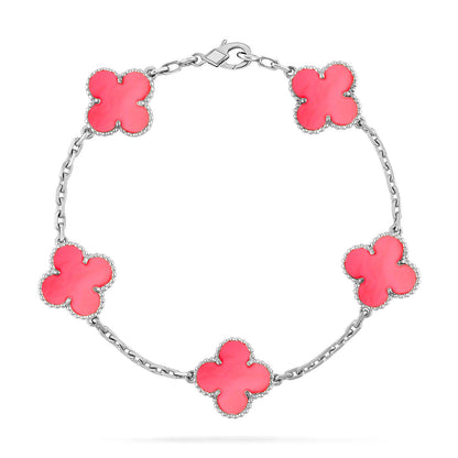 [⭐Miroze] CLOVER 5 MOTIFS  PINK MOP BRACELET COLLECTION