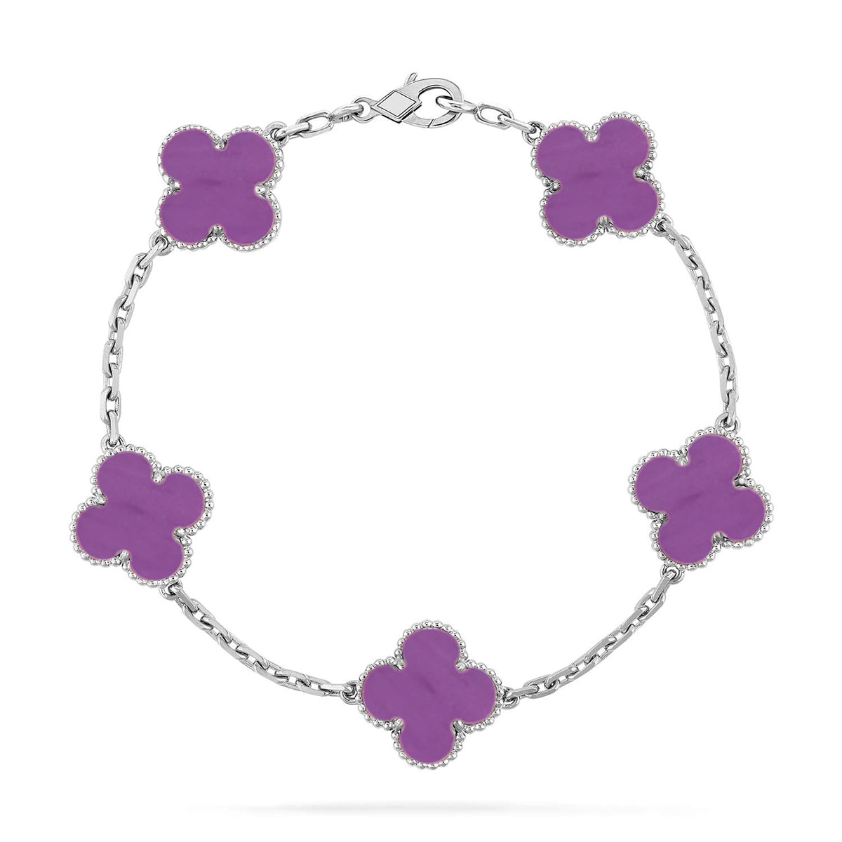 [⭐Miroze ]New  CLOVER 5 MOTIF VIOLET BRACELET COLLECTION