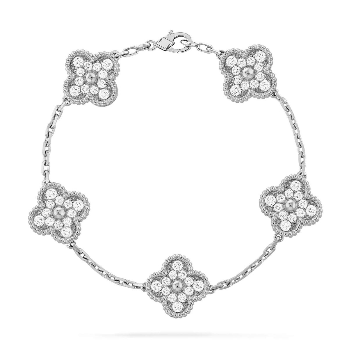 [⭐Miroze] CLOVER 5 MOTIF FULL DIAMOND BRACELET COLLECTION