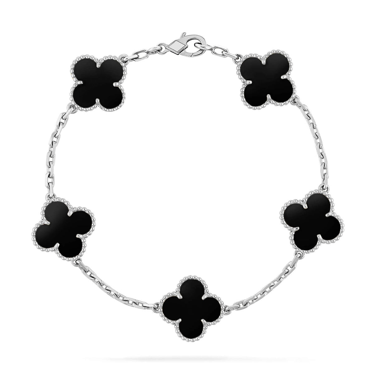 [⭐Miroze ]New CLOVER 5 MOTIF ONYXS BRACELET COLLECTION