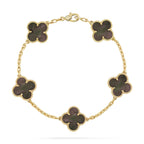 [⭐Miroze ]New CLOVER 5 MOTIF GRAY MOP BRACELET COLLECTION