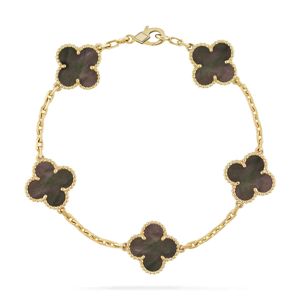[⭐Miroze ]New CLOVER 5 MOTIF GRAY MOP BRACELET COLLECTION
