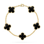 [⭐Miroze ]New CLOVER 5 MOTIF ONYXS BRACELET COLLECTION