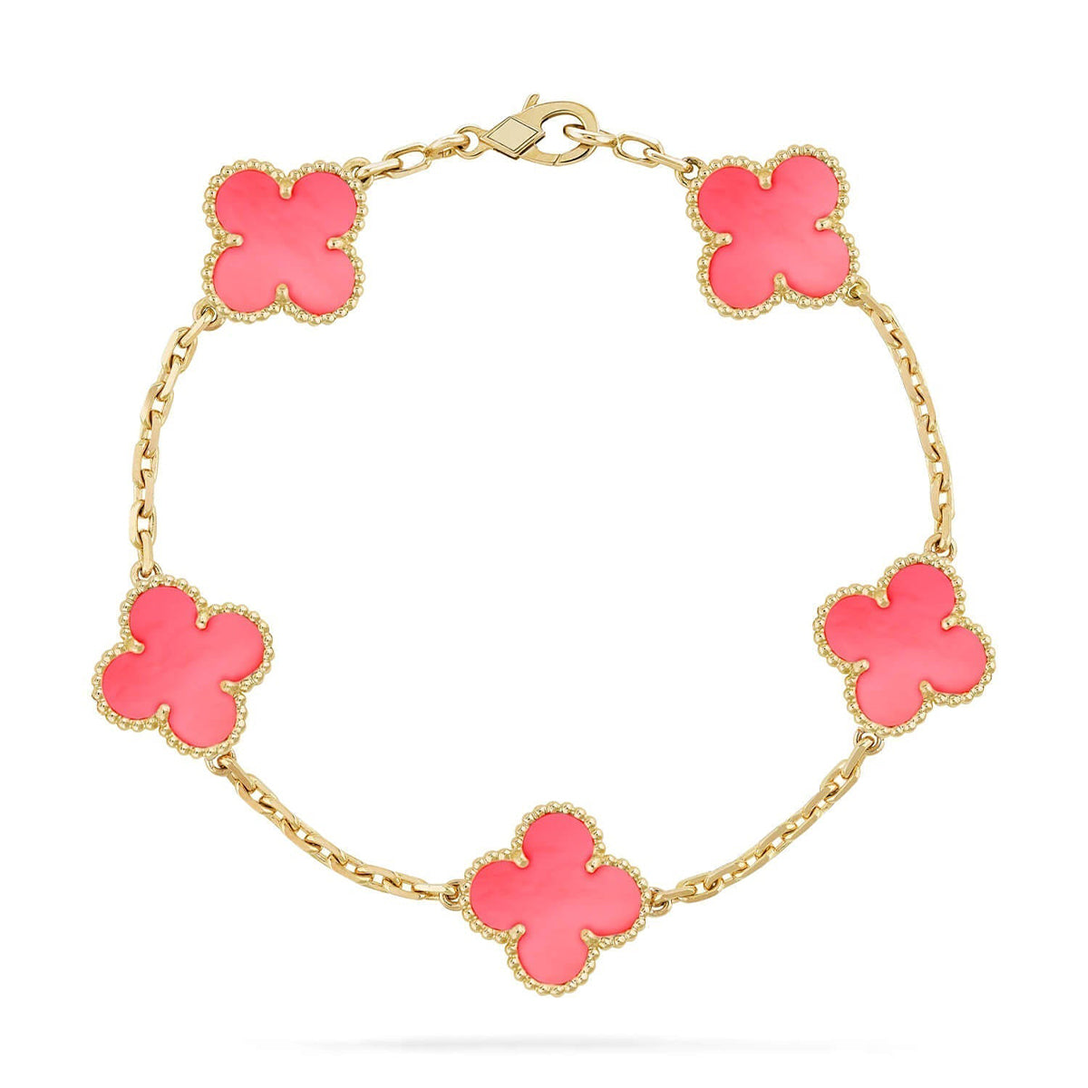 [⭐Miroze] CLOVER 5 MOTIFS  PINK MOP BRACELET COLLECTION
