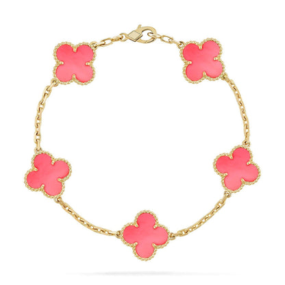 [⭐Miroze] CLOVER 5 MOTIFS  PINK MOP BRACELET COLLECTION