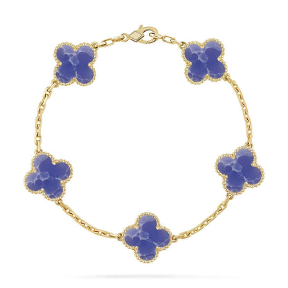 [⭐Miroze]CLOVER 5 MOTIF BLUE VEINS BRACELET COLLECTION
