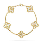[⭐Miroze ] New  CLOVER 5 MOTIF FULL DIAMOND BRACELET COLLECTION