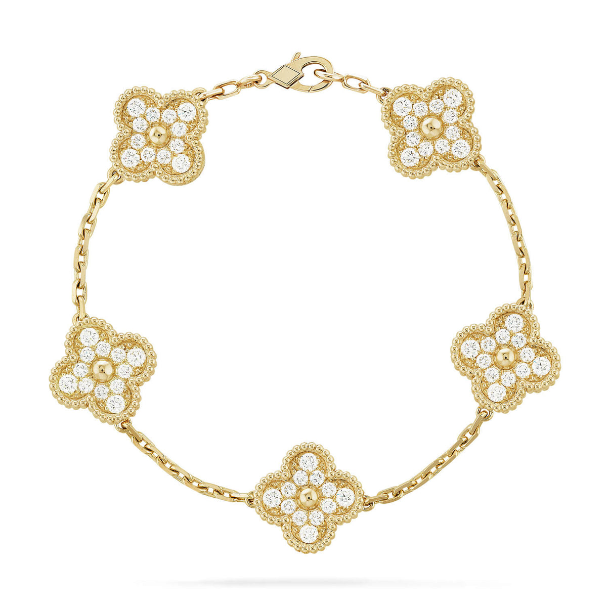 [⭐Miroze] CLOVER 5 MOTIF FULL DIAMOND BRACELET COLLECTION
