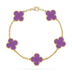 [⭐Miroze ]New  CLOVER 5 MOTIF VIOLET BRACELET COLLECTION