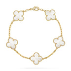[⭐Miroze ]New CLOVER WHITE PEARL MOP 5 MOTIF BRACELET COLLECTION
