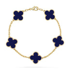 [⭐Miroze ]New CLOVER 5 MOTIF LAPIS LAZULI BRACELET COLLECTION