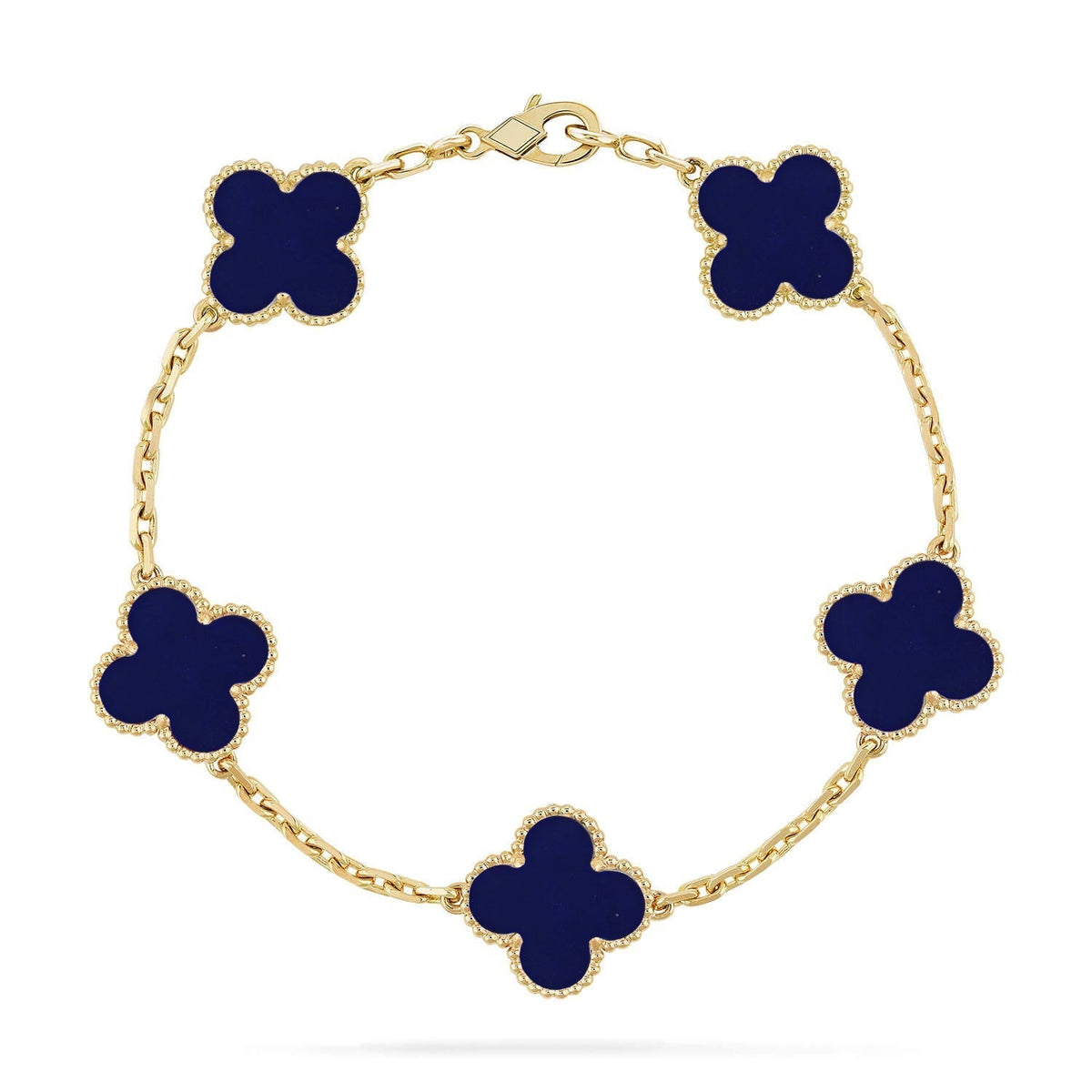 [⭐Miroze ]New CLOVER 5 MOTIF LAPIS LAZULI BRACELET COLLECTION