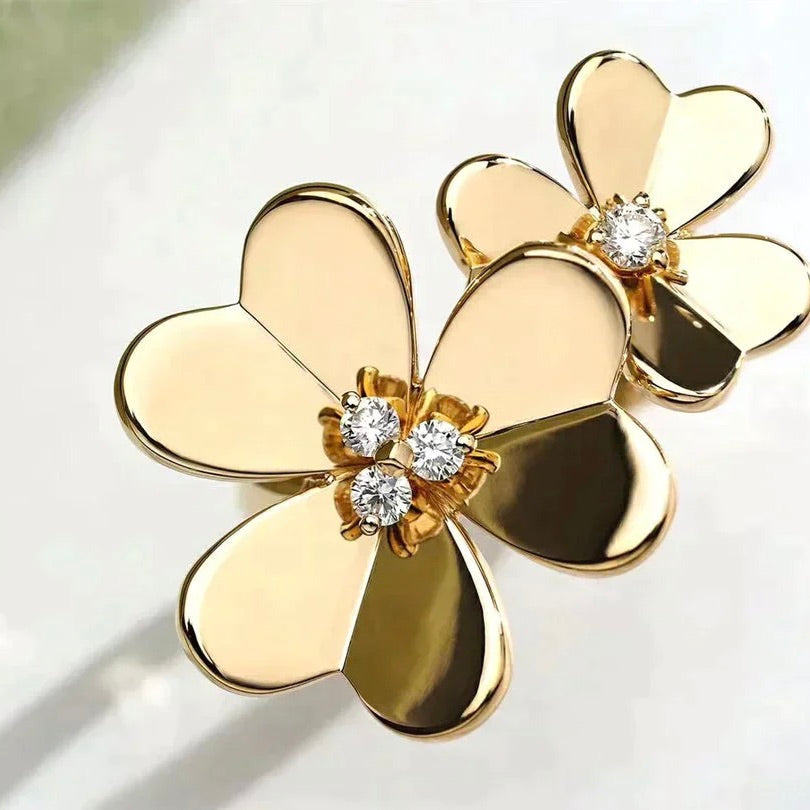 ⭐Miroze CLOVER COMOS GOLD DIAMOND RING