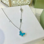 ⭐Miroze BUTTERFLY TURQUOISE BUTTERFLY BRACELET SILVER