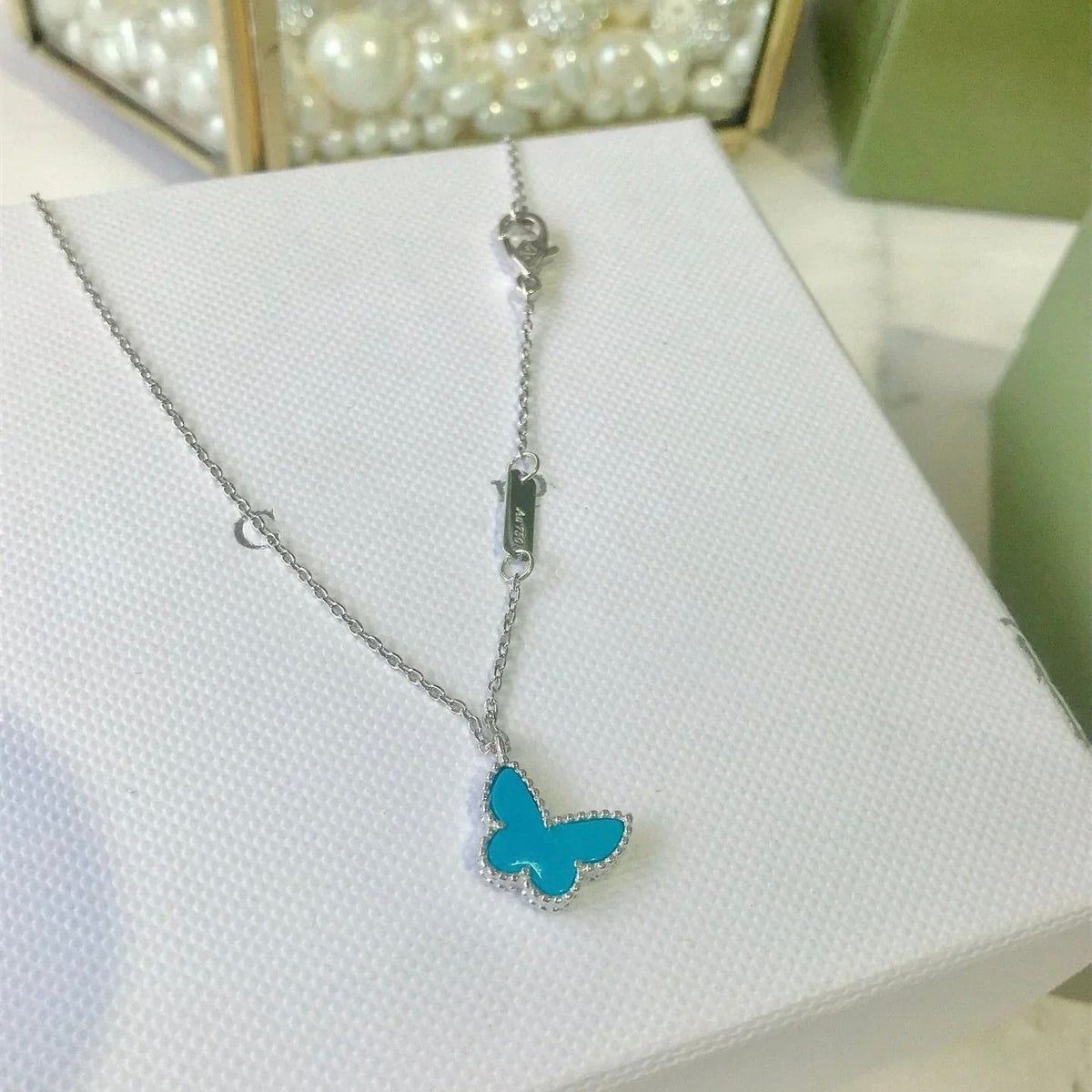 ⭐Miroze BUTTERFLY TURQUOISE BUTTERFLY BRACELET SILVER