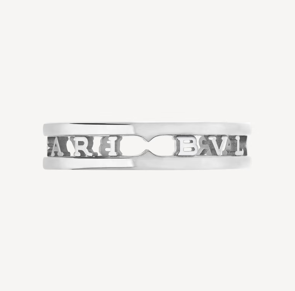 [⭐Veya]ZERO 1 ONE-BAND WITH OPENWORK LOGO SPIRAL RING