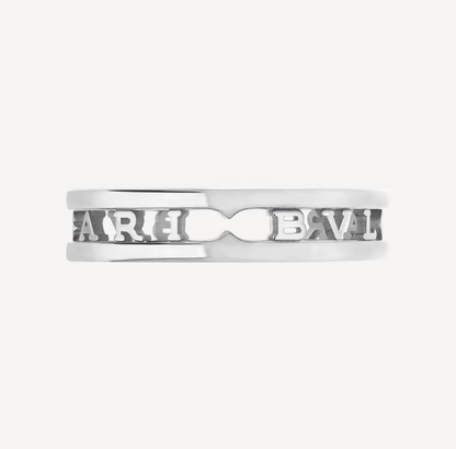 [⭐Miroze]ZERO 1 ONE-BAND WITH OPENWORK LOGO SPIRAL RING