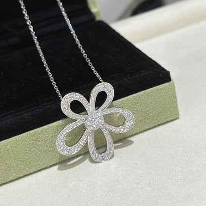 [⭐Miroze]FLOWERLACE NECKLACE FULL DIAMONDS