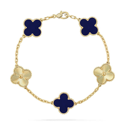 [⭐Miroze]CLOVER 5 MOTIF LAPIS LAZULI BRACELET COLLECTION