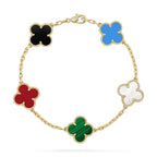 [⭐Miroze ]New CLOVER 5 MOTIFS MULTICOLOR BRACELET