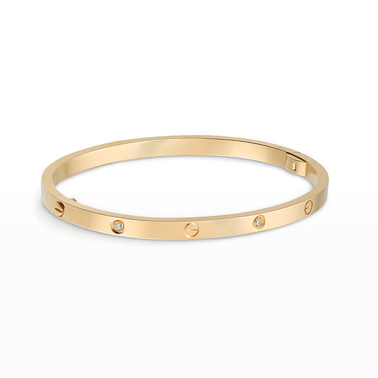 [⭐Miroze]LOVE BRACELET 3.65MM 6 DIAMONDS