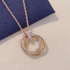 ⭐Miroze TRINITY NECKLACE GOLD  DIAMONDS