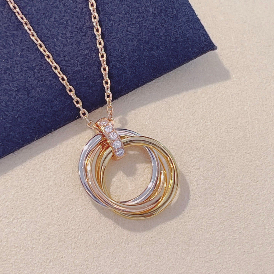 ⭐Miroze TRINITY NECKLACE GOLD  DIAMONDS