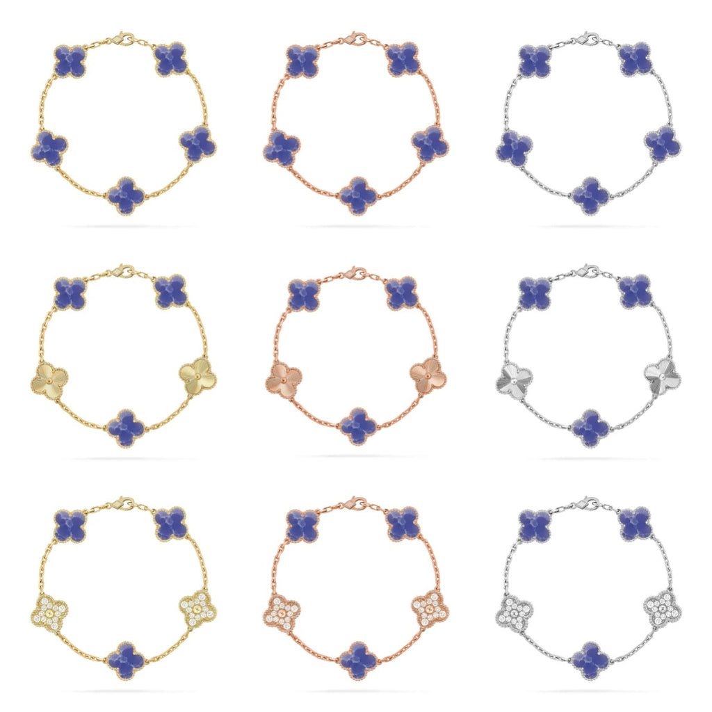 [⭐Miroze ]New CLOVER 5 MOTIF BLUE VEINS BRACELET COLLECTION