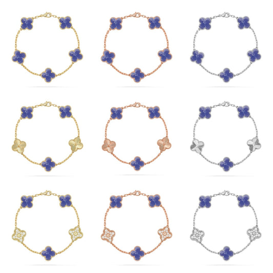 [[⭐DORISW] ]New CLOVER 5 MOTIF BLUE VEINS BRACELET COLLECTION