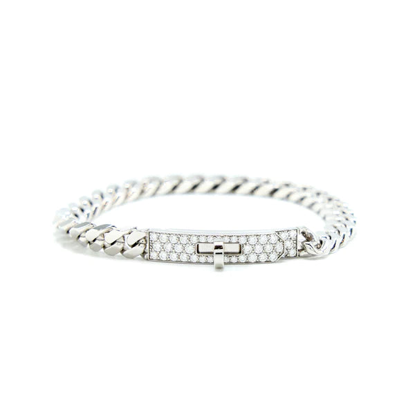 [⭐Miroze]KELLY CHAIN SILVER DIAMOND BRACELET