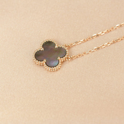 [⭐Miroze]CLOVER 15MM  GRAY MOTHER OF PEARL NECKLACE