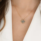 ⭐Miroze CLOVER 15MM  GRAY MOTHER OF PEARL NECKLACE