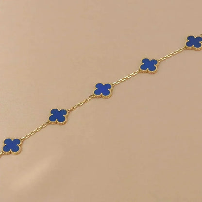 [⭐Miroze] CLOVER 5 MOTIF BLUE AGATE BRACELET COLLECTION