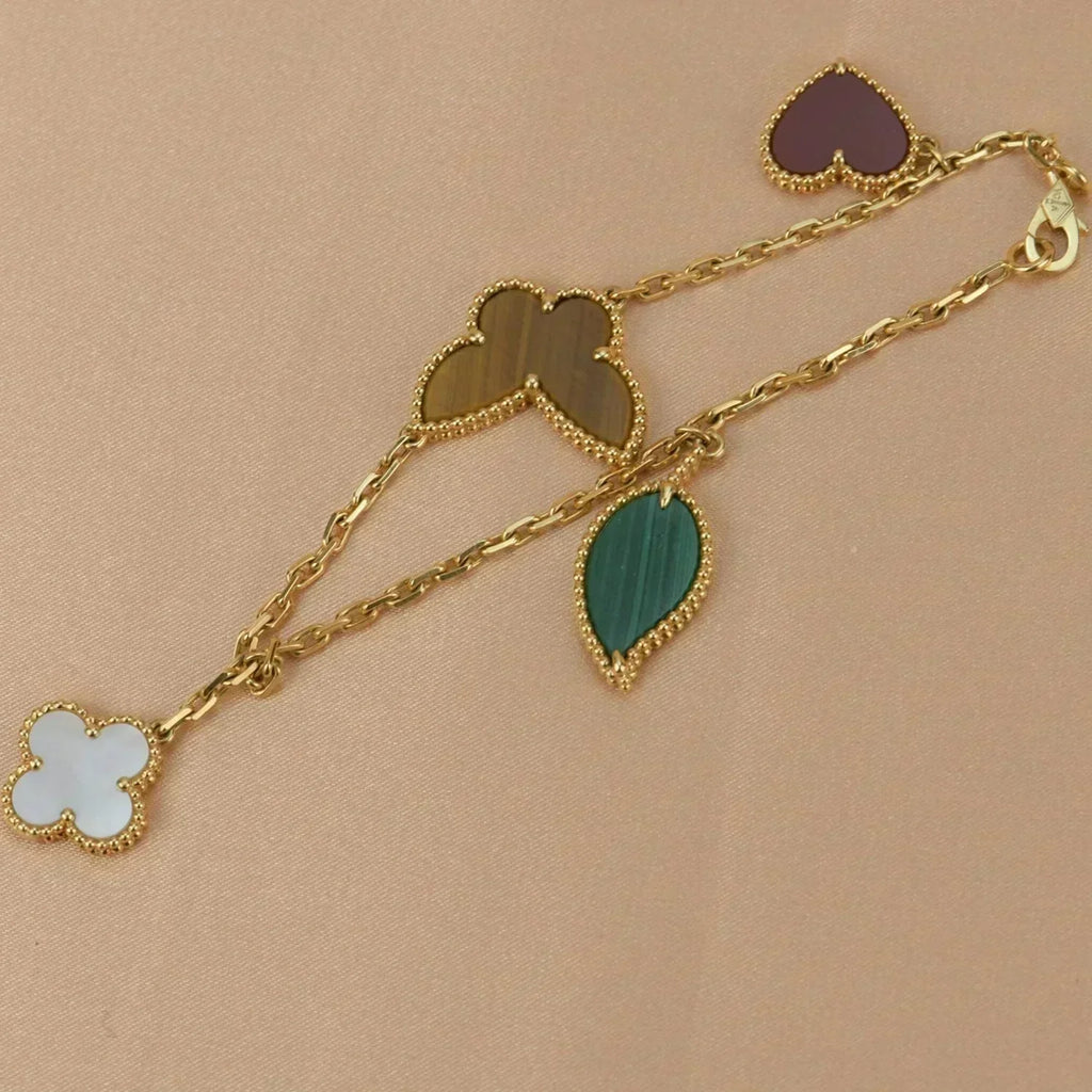 ⭐Miroze LUCKY SPRING 5 MOTIF GOLD BRACELET