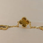 [⭐Miroze ]New  CLOVER 5 MOTIFS TIGER EYE BRACELET COLLECTION