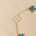[⭐Miroze ]New  CLOVER 5 MOTIF MALACHITE BRACELET COLLECTION