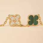 [⭐Miroze ]New  CLOVER 5 MOTIF MALACHITE BRACELET COLLECTION
