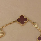 [⭐Miroze ]New  CLOVER 5 MOTIF RED CORNELIAN BRACELET COLLECTION