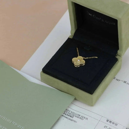 [⭐Miroze]CLOVER 15MM DIAMOND GOLD MOTHER OF PEARL NECKLACE