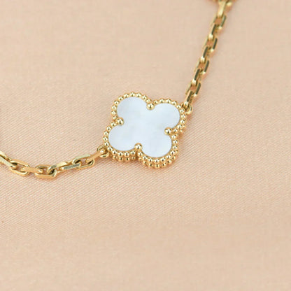 [⭐Miroze]CLOVER WHITE PEARL MOP 5 MOTIF BRACELET COLLECTION